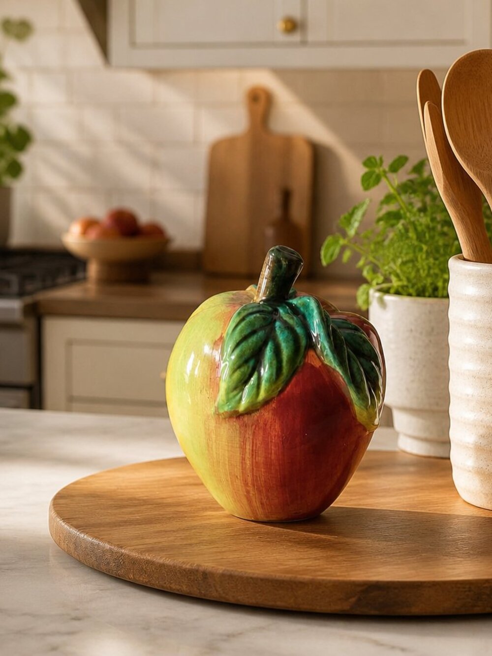 Vintage Pacific Rim Ceramic Apple Kitchen Decor – 1980s